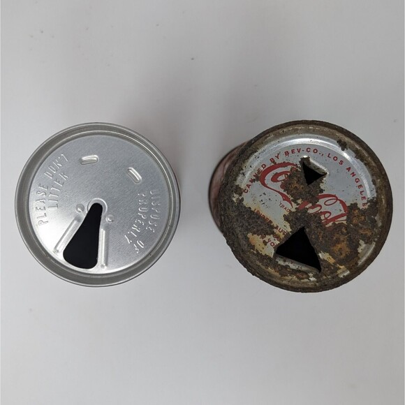 VTG Steel Soda Can Collection Coca Cola Diamond Coke Shasta RC 7up Distressed - Picture 5 of 16